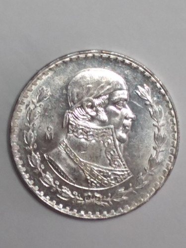 Imagen 1 de 9 de Moneda 1 Peso Morelos Plata Ley 100 Envio $40 Pesos