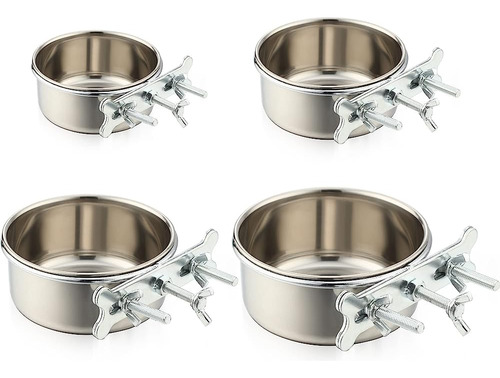 ~? Mimorou 4 Pcs Dog Crate Water Bowl Kennel Hanging Bowl Re