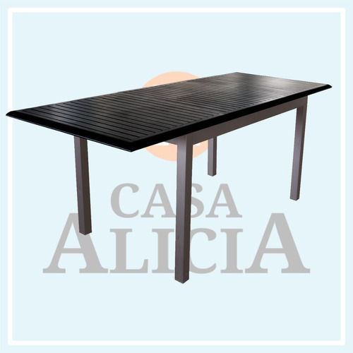 Mesa Boheme De Aluminio 1.50 X 0.89 Color Negro O Gris