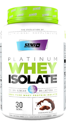 Proteina Isolate Star Nutrition 2 Lb Sin Lactosa - Chocolate