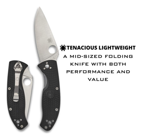 Cuchillo Plegable Spyderco Tenacious Con Hoja De Acero Inoxi