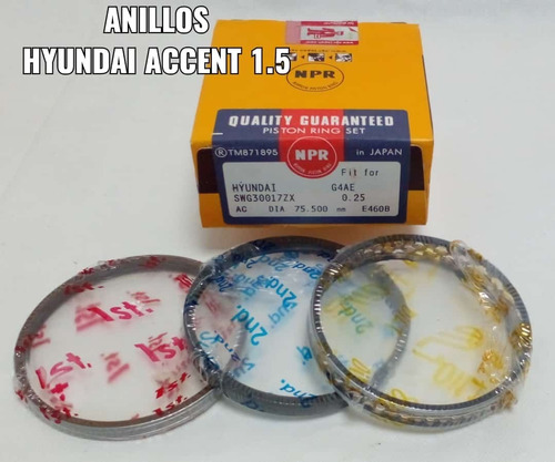 Anillos Para Hyundai Accent 1.5 Todas Las Medidas 