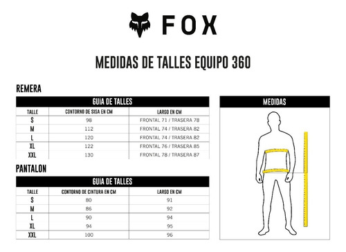 Imagen 2 de 10 de Conjunto Motocross Equipo Fox - 360 Speyer