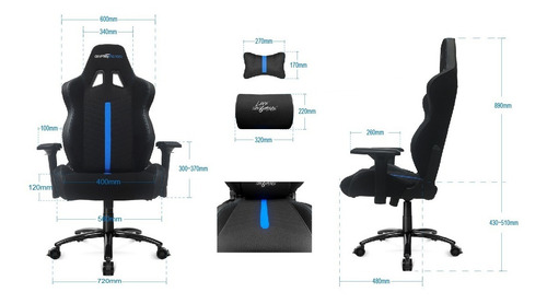 Imagen 2 de 4 de Silla Gamer Game Factor Full Xl +150kg Ergonomica Vorago 601