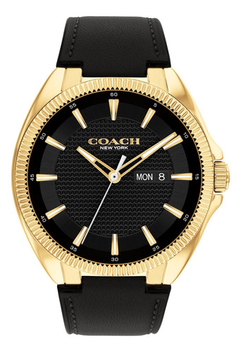 Coach Jackson - Reloj Cuarzo 45 Mm, Negro, Fecha, 3 Atm