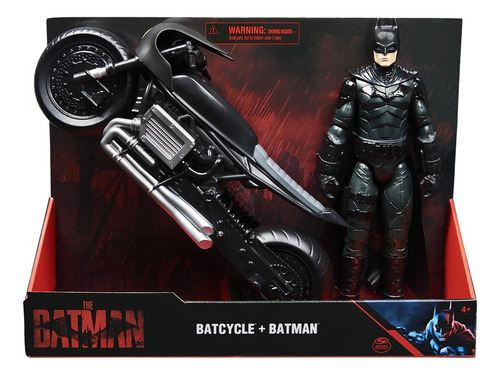 Batman Spin Master Batman and Batcycle color negro pack x 2 unidades