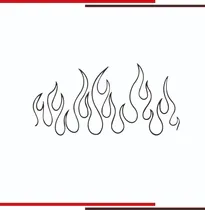 Comprar Calca Sticker Vinil  Flamita Para Auto O Pared 15x8cm 