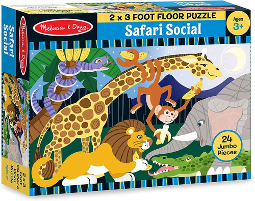 Rompecabezas De Melissa Amp Doug Safari Social Jumbo Floor 2
