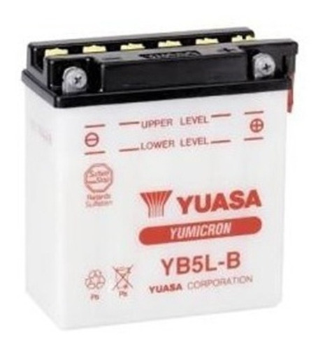 Bateria Yuasa Yb5l-b Para Motos 110 E Ybr Ch Sti Motos Full