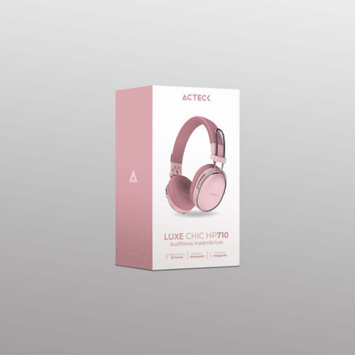 Audífonos Para Disp Inalámbricos Luxe Chic Hp710 Over Ear Color Rosa