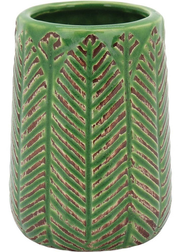Crispin Vaso Decorativo 9x6x6cm Cerâmica Verde