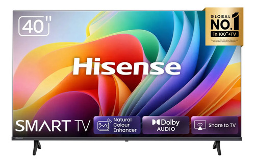 Smart TVHisense FHD 40" Polegadas 40A4NV com HDR10, DTS Virtual X, Compatibilidade Alexa