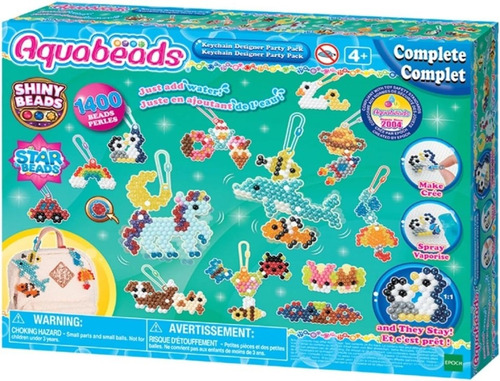 Aquabeads Conjunto Keychain Designer Party Pack Epoch