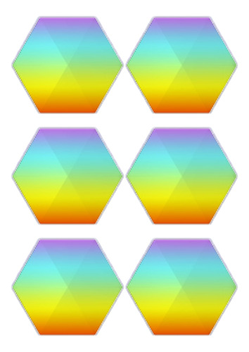 Lâmpada Hexagonal Rgb Smart Light Board, Parede De Atmosfera