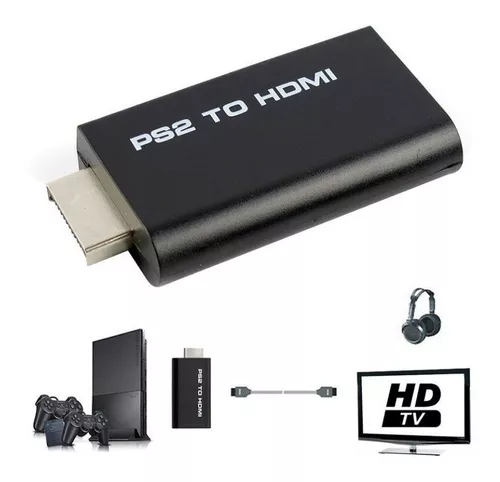 GENERICO Adaptador Convertidor Para Consola Ps2 A Hdmi Jack De 35mm