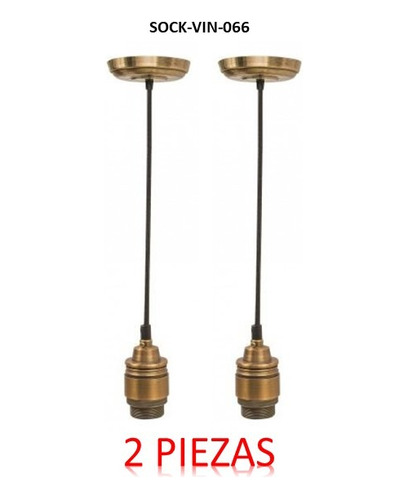 Socket Bronce-antique Sock-vin-066 Cable 1.5mts