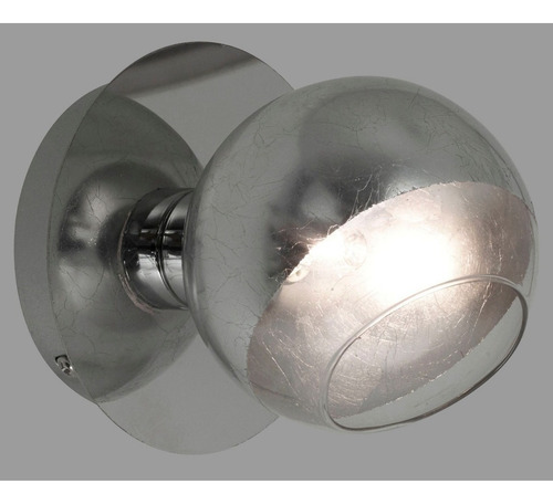 Aplique 1 Luz Plata Cuotas G9 Cromo Vidrio Baño Moderno