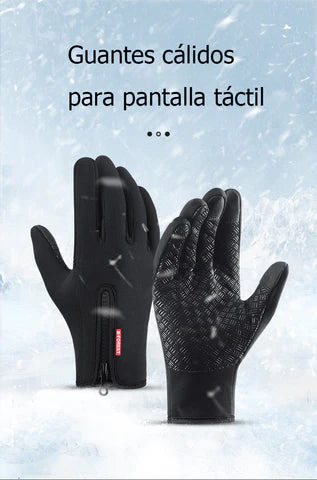 Guantes Termicos Con Dedo Tactil Y Silicona Antideslizante