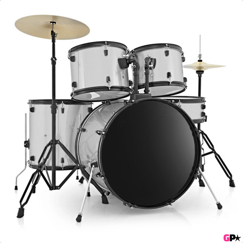 Bateria Acustica Completa 5 Cuerpos Platos Fierros Garantia