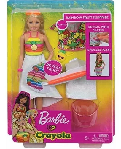 Barbie Crayola De Pintar Roupa Colorido Promoção Original em