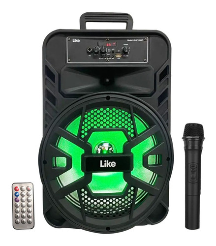 Parlante Portatil Bluetooth 12 Bateria Luces Karaoke Dimm