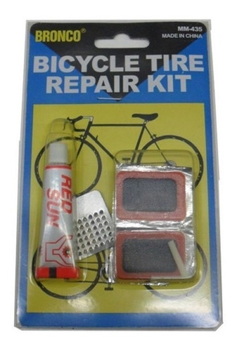 Imagen 1 de 4 de Kit Parches Solucion Repara Bicicleta  Gomines Lija