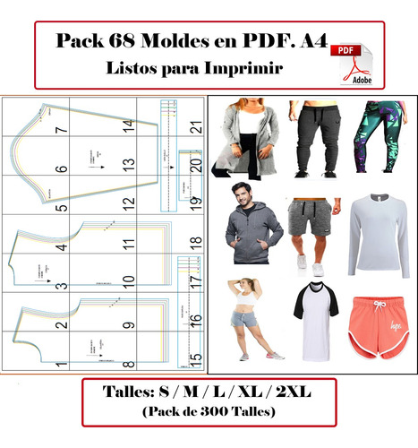 Pack 60 Moldes De Hombre, Mujer, Niño Y Bebe En Pdf