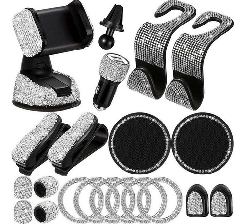 * Juego De Decoración De Coche For Mujer Bling Bling, 20