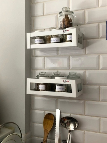 Imagen 4 de 5 de Organizador Pared Cuelgamax Basket Estante Metalico Palermo