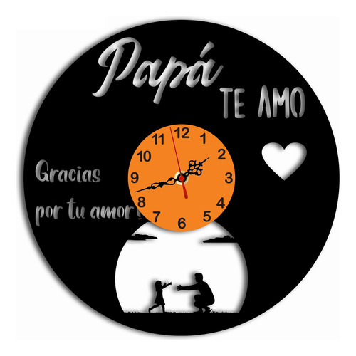 Reloj Para El Dia Del Padre Negro Naranja