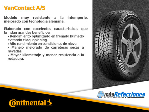 Llanta 131r Continental Vancontact A/s 285/65r16