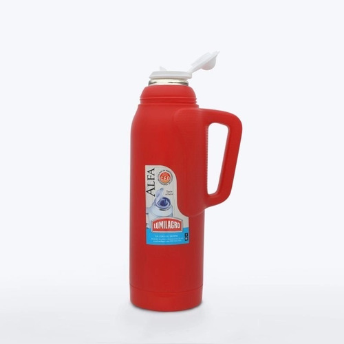 Termo Lumilagro Alfa de vidrio 1L rojo