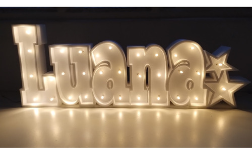 Nombres Iluminados 4 Letras 20 Cm Polyfan Tunombreimporta