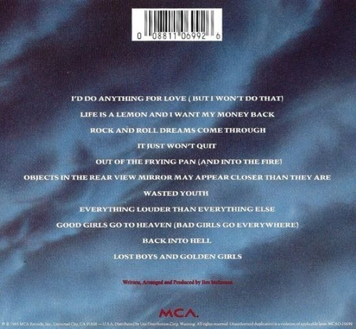 Meat Loaf Cd: Bat Out Of Hell Ii ( Simil Vinilo )