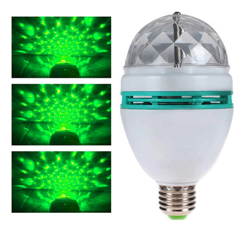 Lámpara Led Verde Giratoria, Bola De Luces Audioritmicas, Dj