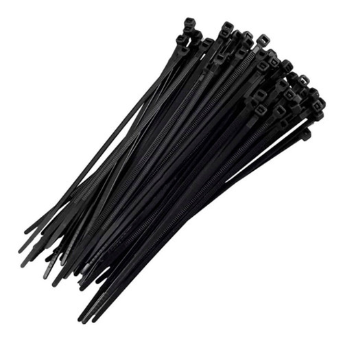 Abracadeira Nylon 100x2,5mm Preta 100 Peças Cor Preto