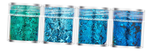 4 Piezas De Confeti De Copos De Papel De Aluminio Azul Verde