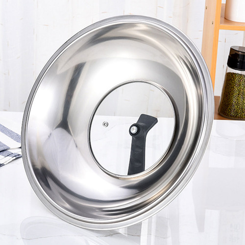 Sartén Visible Con Tapa De Acero Inoxidable, Olla Con Tapa C
