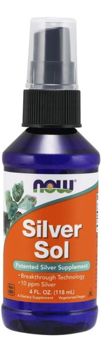 Silver Sol Suplemento De Patente De Plata Now (118 Ml)