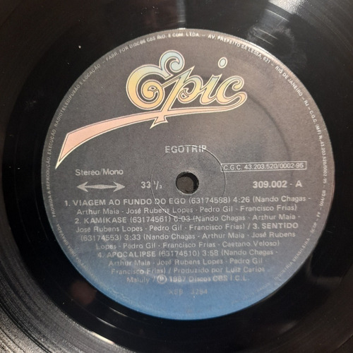 Imagem 4 de 9 de Vinil Lp Egotrip Ego Trip 1987 Com Encarte Bom Estado