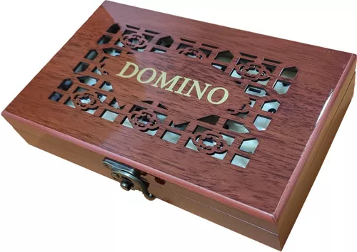 Jogo De Domino Profissional 28 Peças Caixa Luxo De Madeira