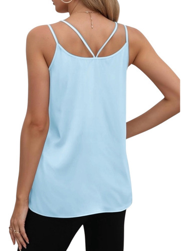 Blusa Tirantes Dobles Escote V Y Espalda Cruzada #30