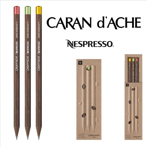 Conjunto Lápis Caran Dache + Nespresso Ed. 4 Com 3 Unidades