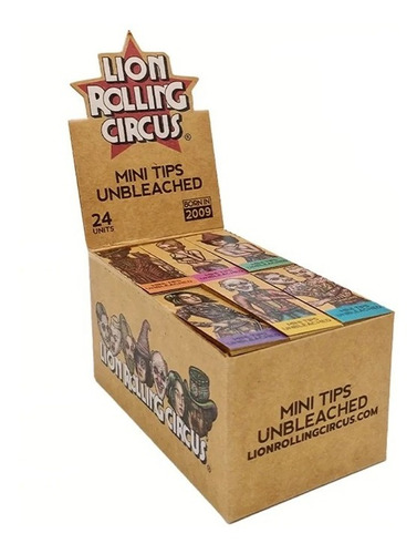 Filtros Tips Large Lion Rolling Circus Unbleached Cartón