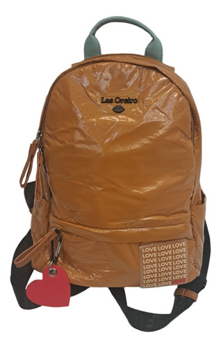 Mochila De Dama Ajustable Las Oreiro Ecocuero Urbano
