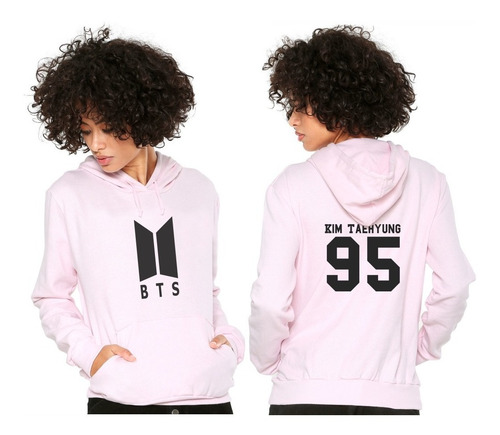 Moletom Blusa Rosa Kpop Bts Army Integrante Kim Taehyung 95 | Mercado Livre