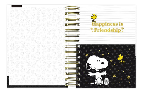 Agenda diaria de Snoopy, año espiral 2024, color de la portada: blanco