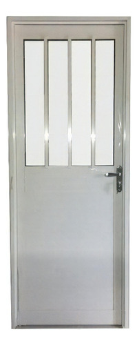 Puertas Exterior De Aluminio Y Vidrio Serie 30 Color Plateado Izquierda