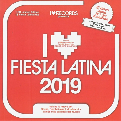 I Love Fiesta Latina 2019 Various Artists Cd Nuevo