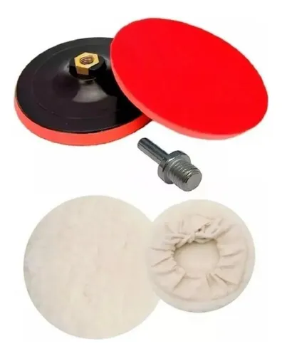 comprar Kit Polimento Automotivo Disco 125mm Furadeira C 2 Boinas Lã